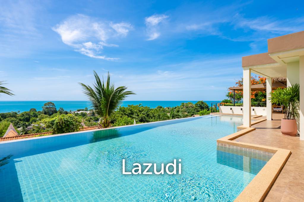 Panoramic Ocean View Bali Style Villa in Lamai - 600 meter to The Beach