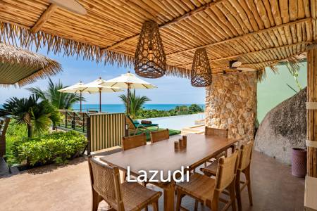 Panoramic Ocean View Bali Style Villa in Lamai - 600 meter to The Beach