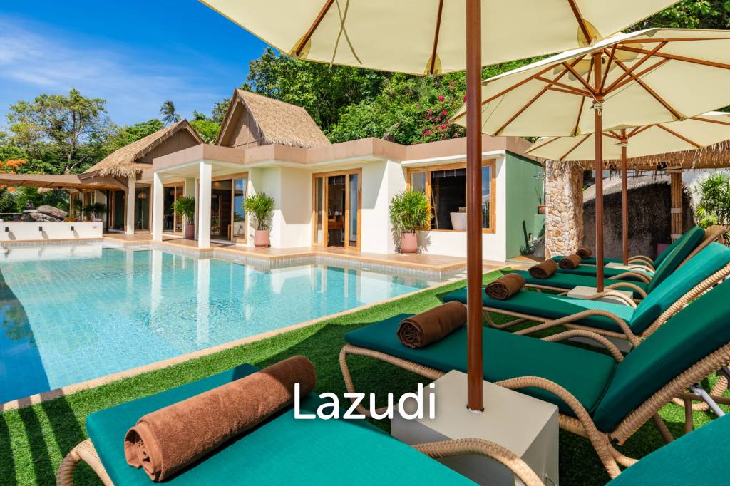 Panoramic Ocean View Bali Style Villa in Lamai - 600 meter to The Beach