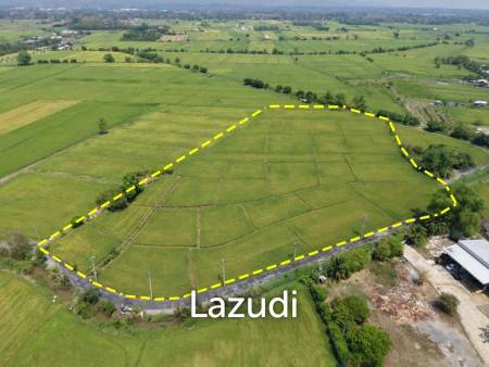 13 Rai Land for Sale, Rice field and Mountain view in San Pong