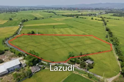 ขายที่ดิน 13 ไร่ วิวทุ่งนาและภูเขา ใน ต.สันโป่ง แม่ริม