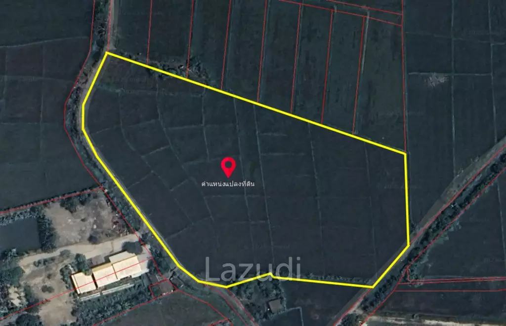 13 Rai Land for Sale, Rice field and Mountain view in San Pong