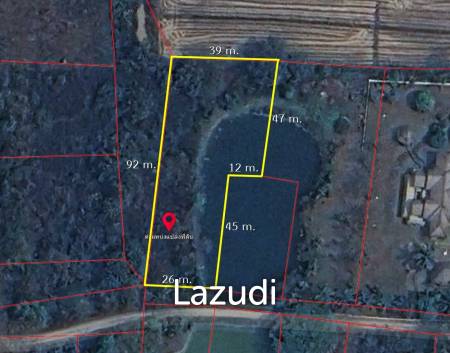 Nearly 2 Rai Land for Sale with a lake view in Phan.