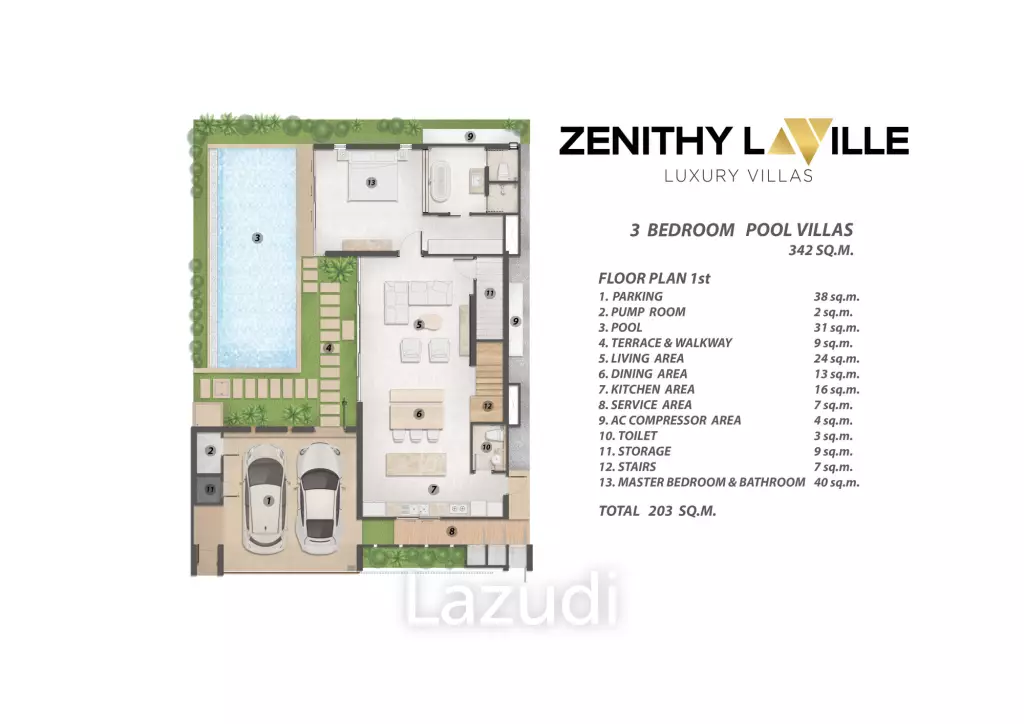 3 Bed 4 Bath 342 SQ.M Zenithy La Ville