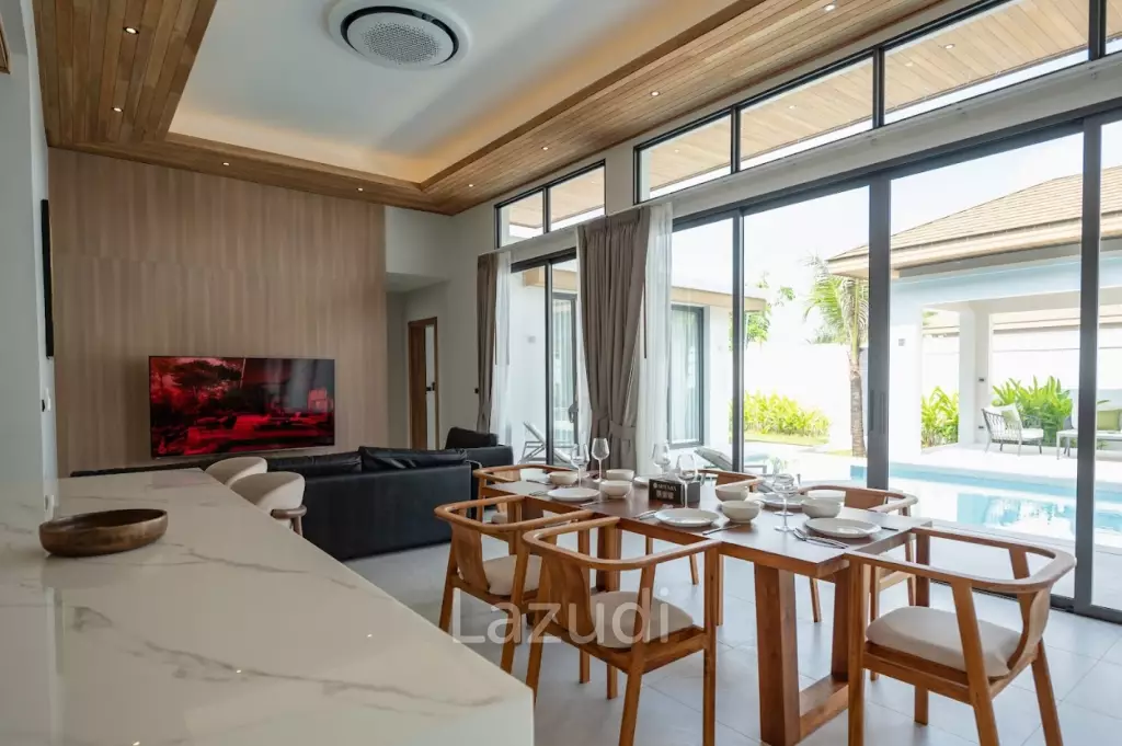 Modern 3-Bedroom Pool Villa for Rent near Phuket  Airport in Mai Khao