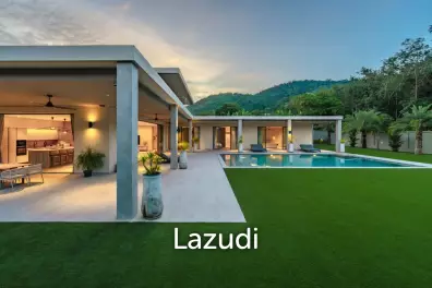 Brand-New Contemporary 6-Bedroom Pool Villa with Expansive Outdoor Living for Rent in Rawai