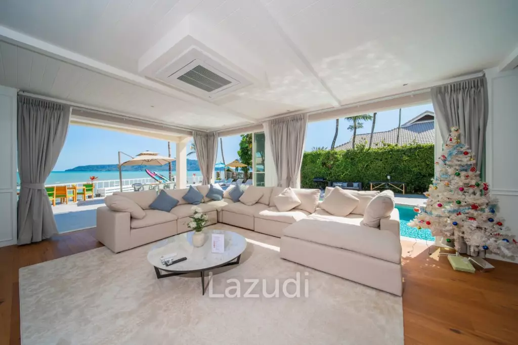Peaceful Private Beachfront 4-Bedroom Pool Villa for Rent in Rawai