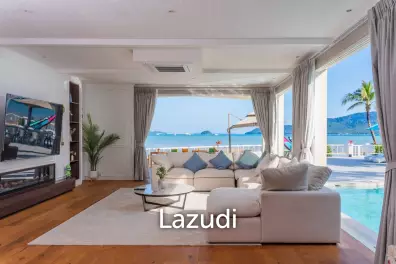 Peaceful Private Beachfront 4-Bedroom Pool Villa for Rent in Rawai