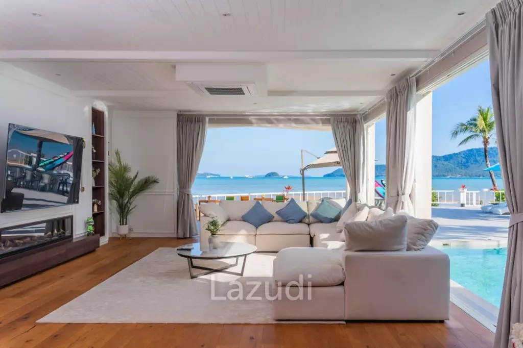 Peaceful Private Beachfront 4-Bedroom Pool Villa for Rent in Rawai
