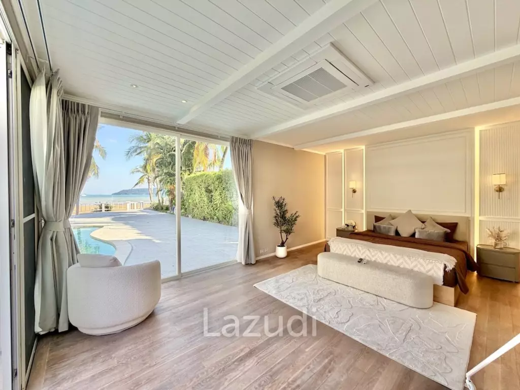 Peaceful Private Beachfront 4-Bedroom Pool Villa for Rent in Rawai