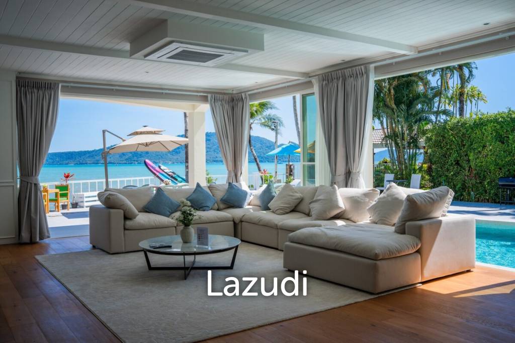 Peaceful Private Beachfront 4-Bedroom Pool Villa for Rent in Rawai