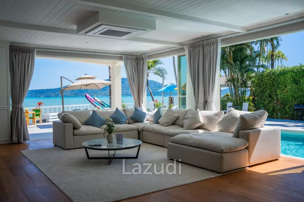Peaceful Private Beachfront 4-Bedroom Pool Villa for Rent in Rawai