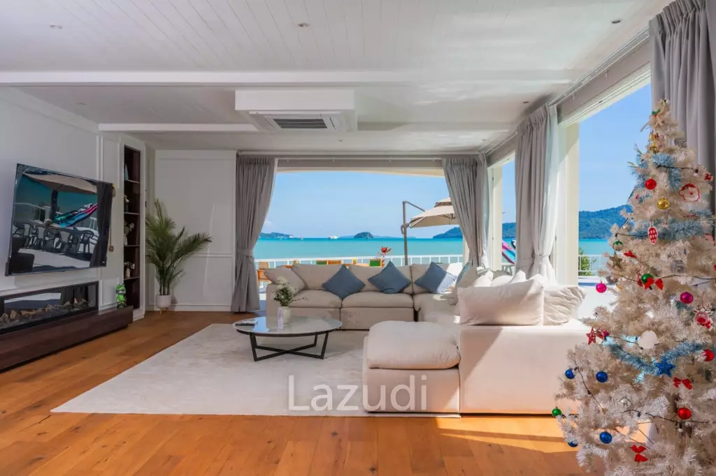 Peaceful Private Beachfront 4-Bedroom Pool Villa for Rent in Rawai