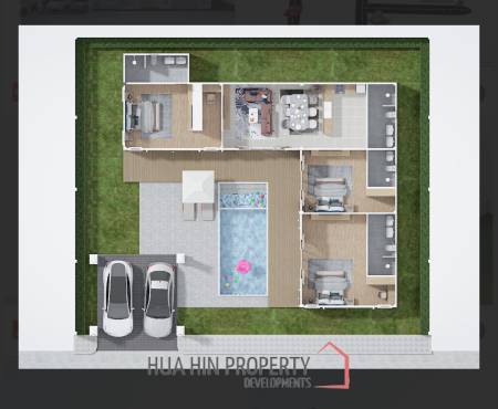 Modern 200 sqm pool villa in Hin Lek Fai Hua Hin