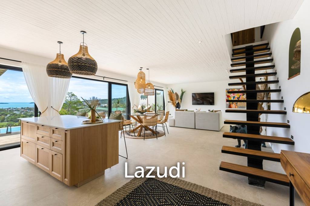 Stunning 3-Bed Sea View Villa on 700SQM Plot in Bo Phut Hills