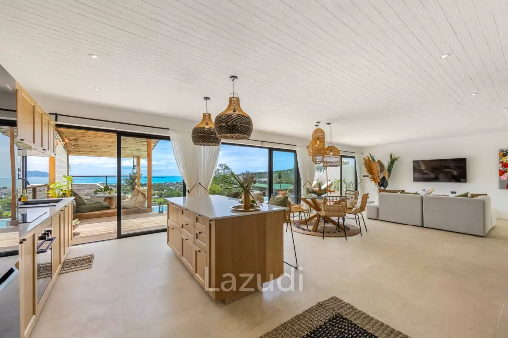 Stunning 3-Bed Sea View Villa on 700SQM Plot in Bo Phut Hills