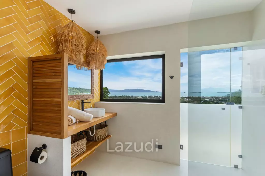 Stunning 3-Bed Sea View Villa on 700SQM Plot in Bo Phut Hills