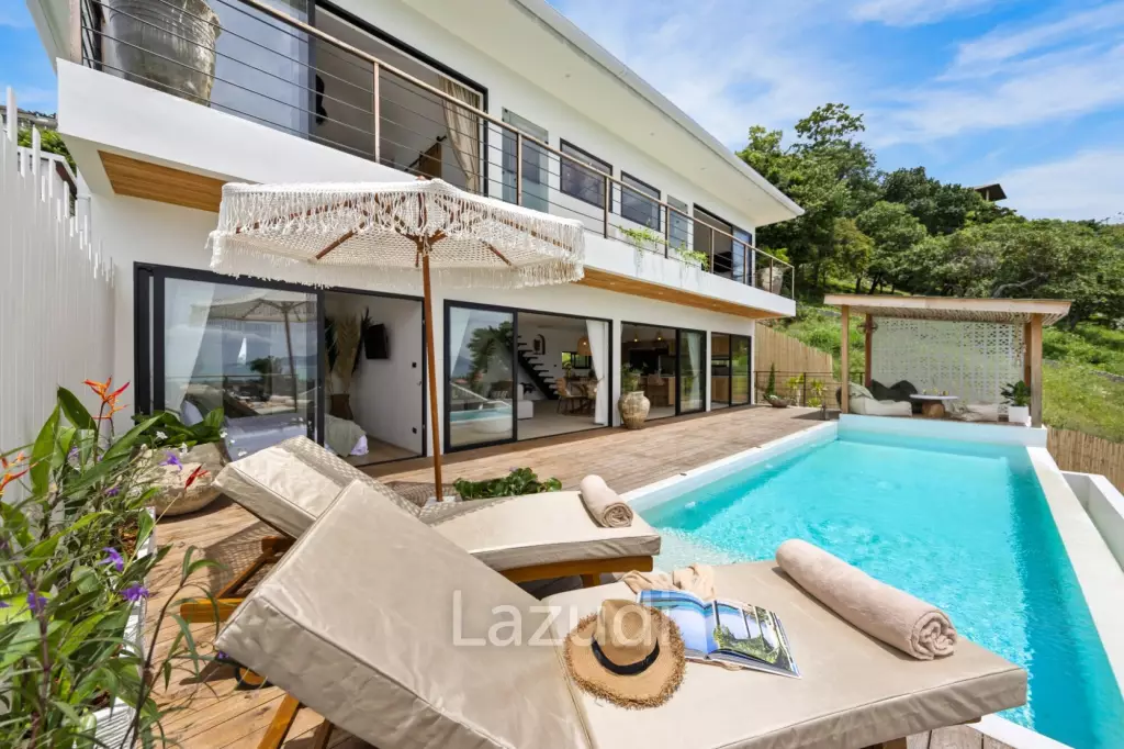 Stunning 3-Bed Sea View Villa on 700SQM Plot in Bo Phut Hills