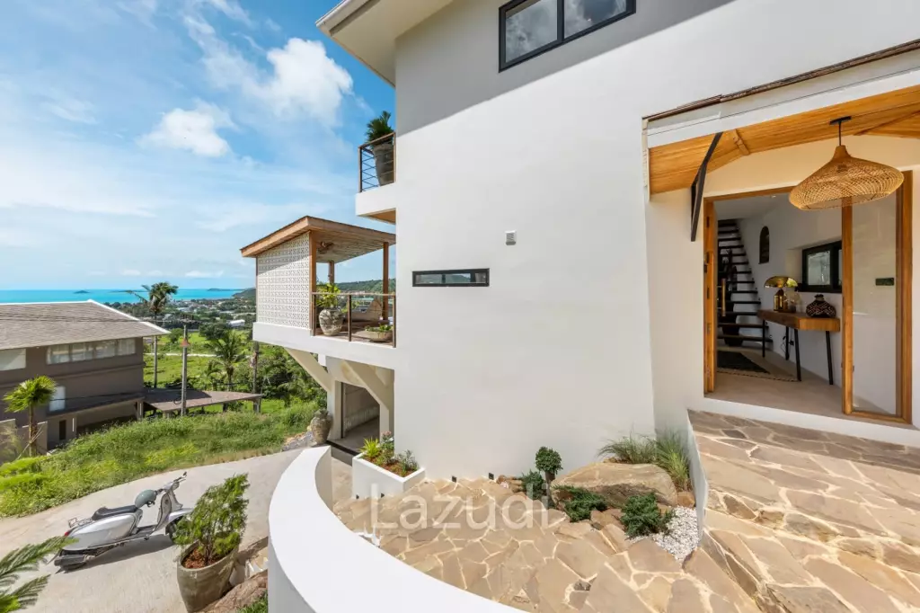 Stunning 3-Bed Sea View Villa on 700SQM Plot in Bo Phut Hills