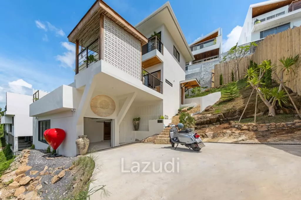 Stunning 3-Bed Sea View Villa on 700SQM Plot in Bo Phut Hills