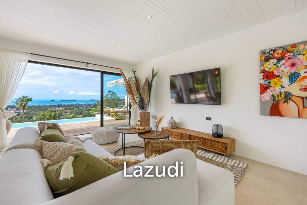 Stunning 3-Bed Sea View Villa on 700SQM Plot in Bo Phut Hills