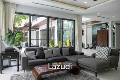 Modern Tropical 4-Bedroom Pool Villa for Sale in Cherng Talay with Lake View