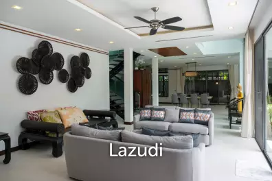 Modern Tropical 4-Bedroom Pool Villa for Sale in Cherng Talay with Lake View