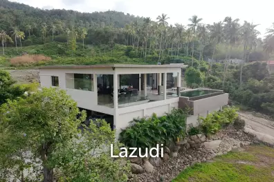 Private 3-Bedroom Sea & Mountain View Villa on Expansive Land in Taling Ngam