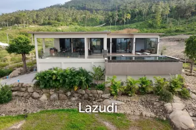 Private 3-Bedroom Sea & Mountain View Villa on Expansive Land in Taling Ngam