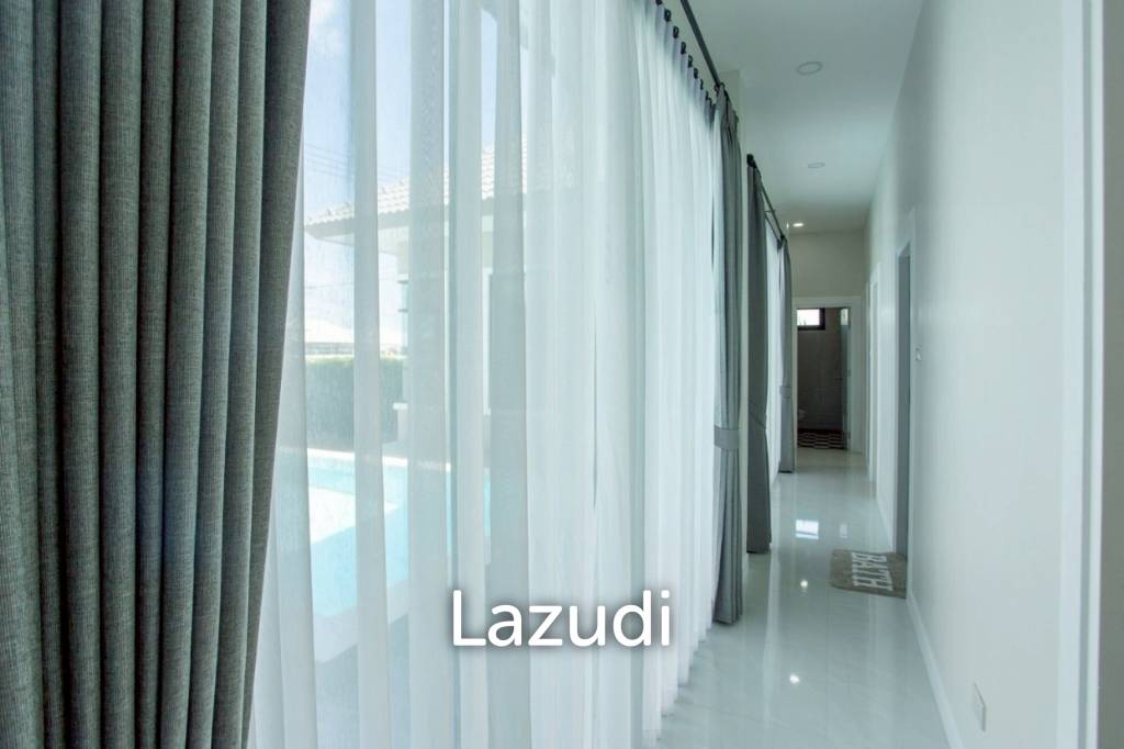 วิลล่าใหม่ 4 ห้องนอน 213 ตร. ม. พร้อมสระว่ายน้ำ ใกล้ตัวเมืองหัวหิน ในโครงการทองธารินทร์