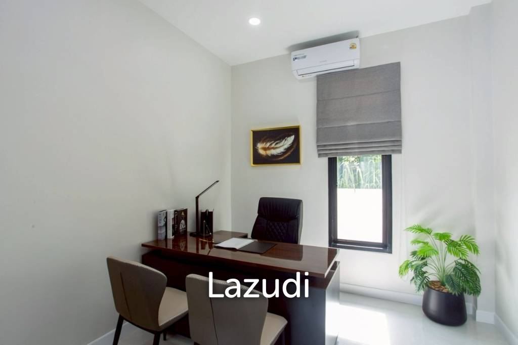 วิลล่าใหม่ 4 ห้องนอน 213 ตร. ม. พร้อมสระว่ายน้ำ ใกล้ตัวเมืองหัวหิน ในโครงการทองธารินทร์