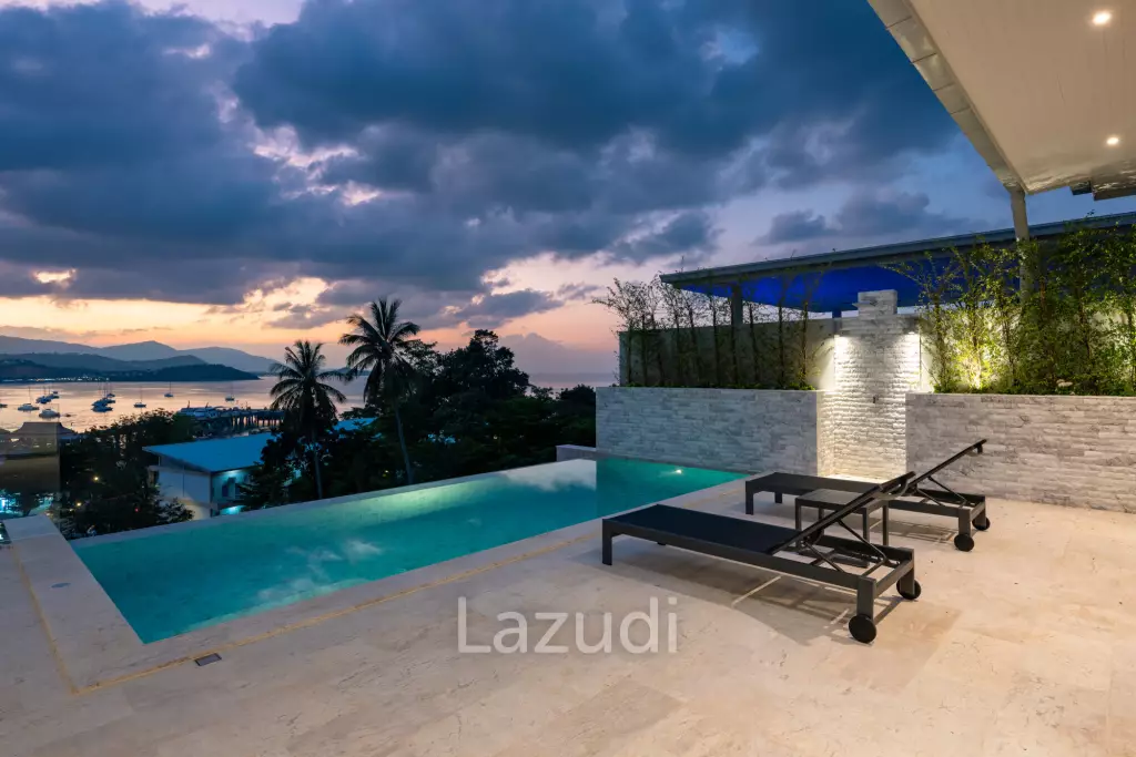 Brand New 4-Bed Villa in Bang Rak with Sea and Sunset View