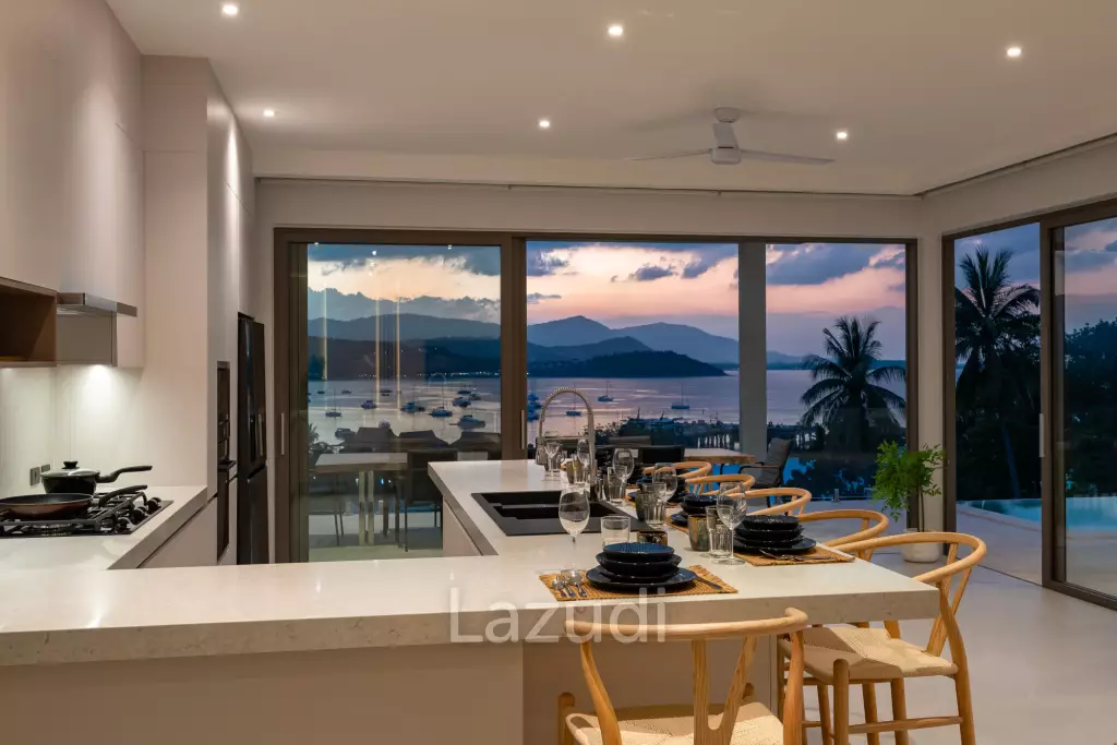 Brand New 4-Bed Villa in Bang Rak with Sea and Sunset View