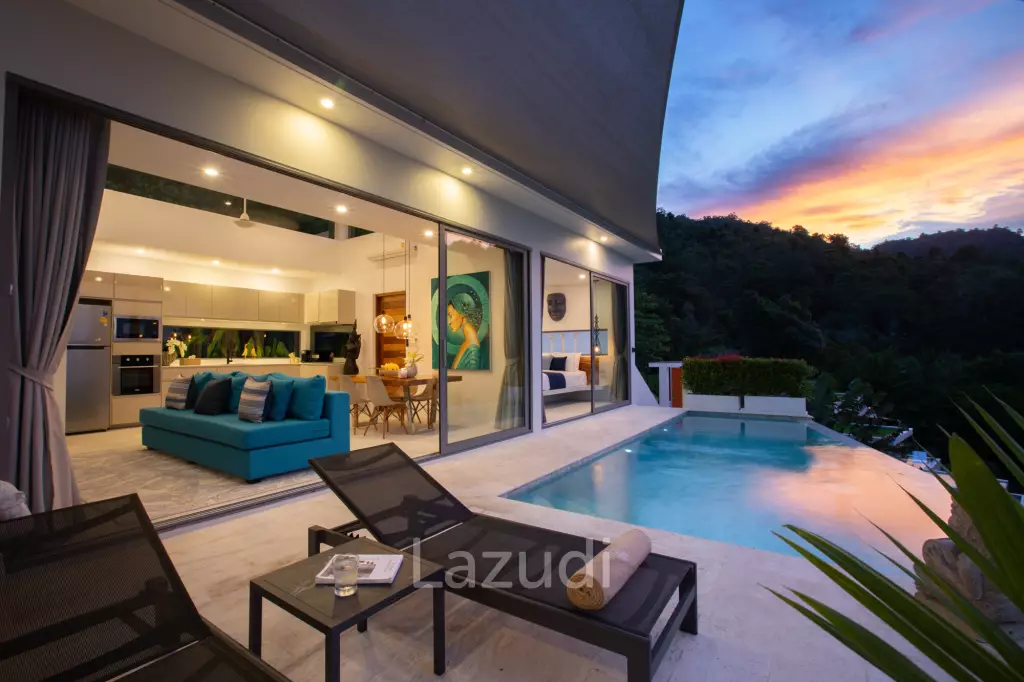 3-Bed Villa with Stunning Sea Views in Mae Nam