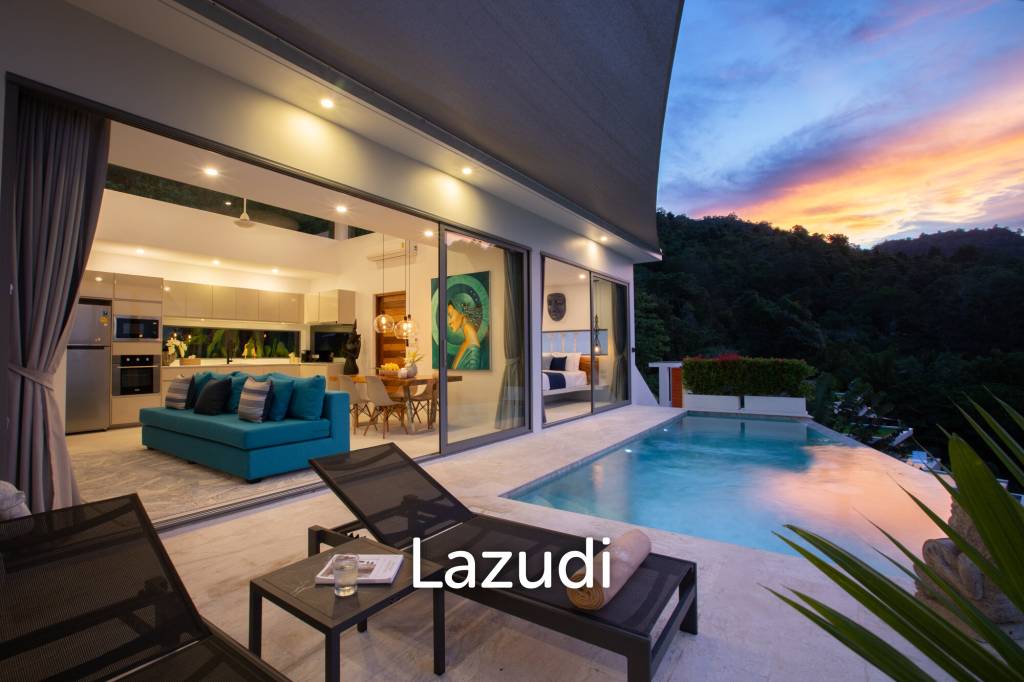 3-Bed Villa with Stunning Sea Views in Mae Nam