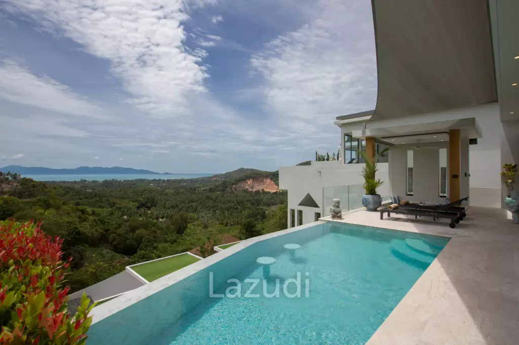 3-Bed Villa with Stunning Sea Views in Mae Nam