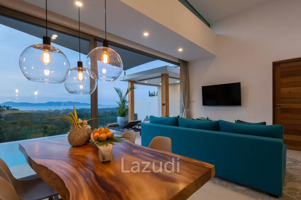 3-Bed Villa with Stunning Sea Views in Mae Nam