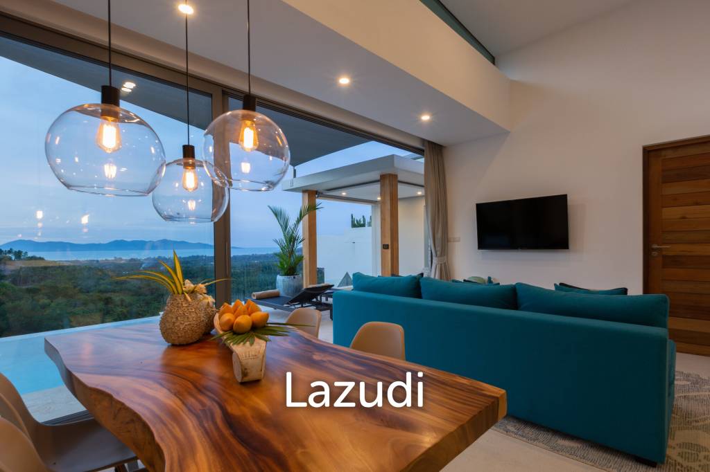 3-Bed Villa with Stunning Sea Views in Mae Nam