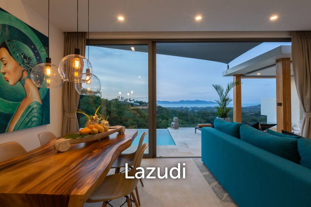 3-Bed Villa with Stunning Sea Views in Mae Nam