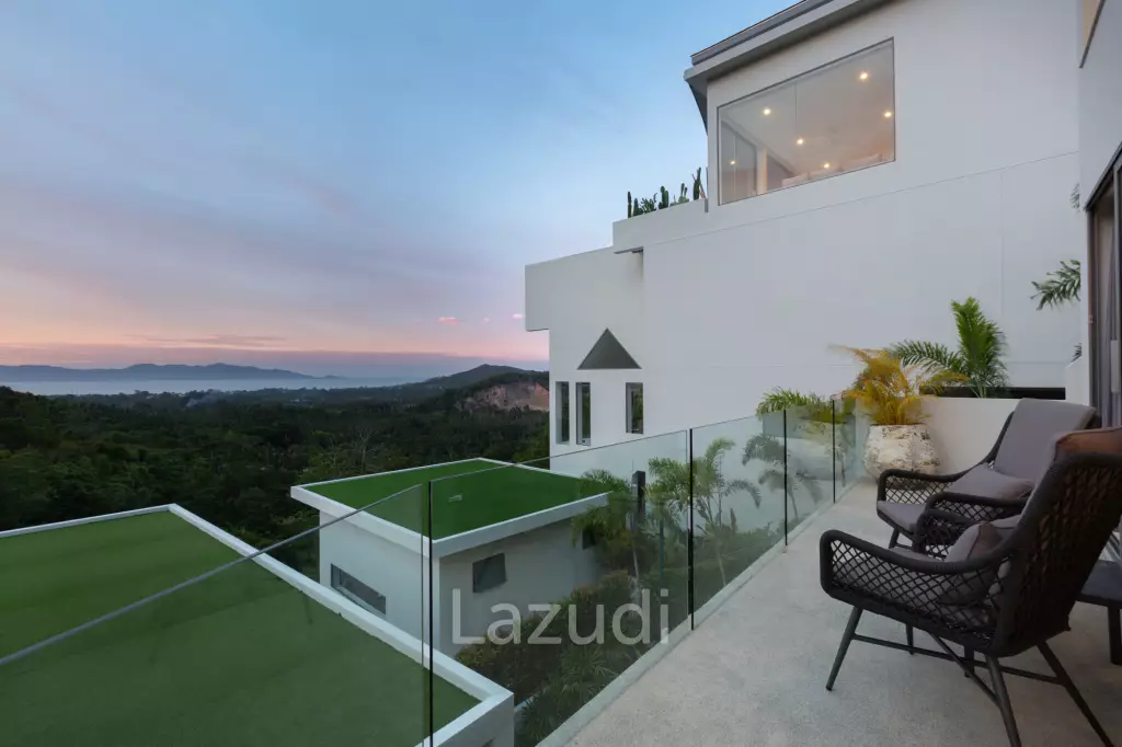 3-Bed Villa with Stunning Sea Views in Mae Nam