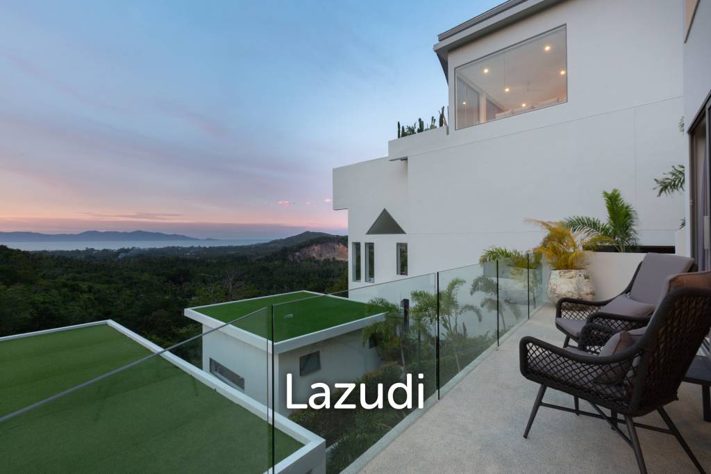 3-Bed Villa with Stunning Sea Views in Mae Nam