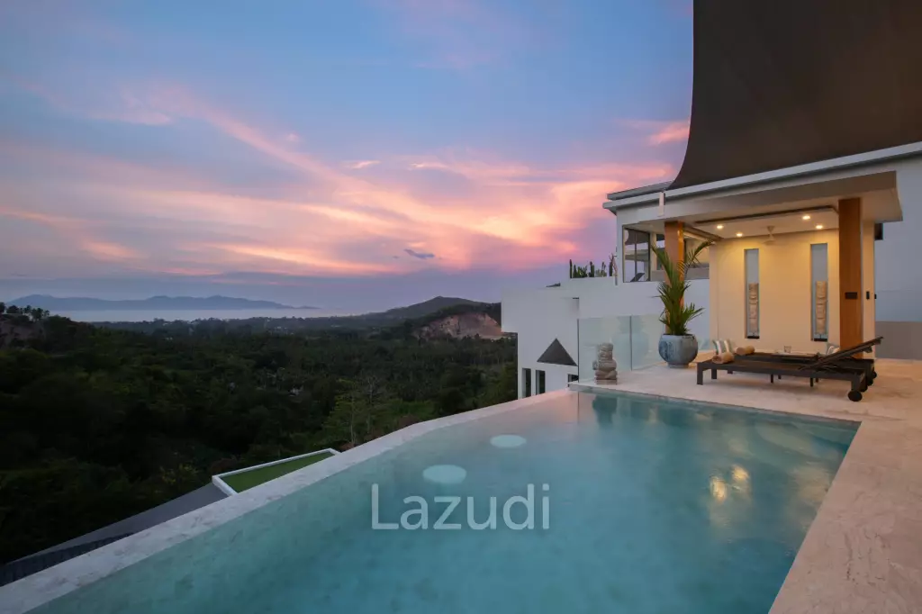 3-Bed Villa with Stunning Sea Views in Mae Nam