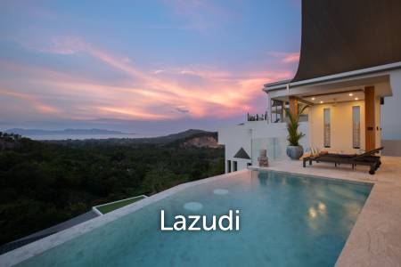 3-Bed Villa with Stunning Sea Views in Mae Nam