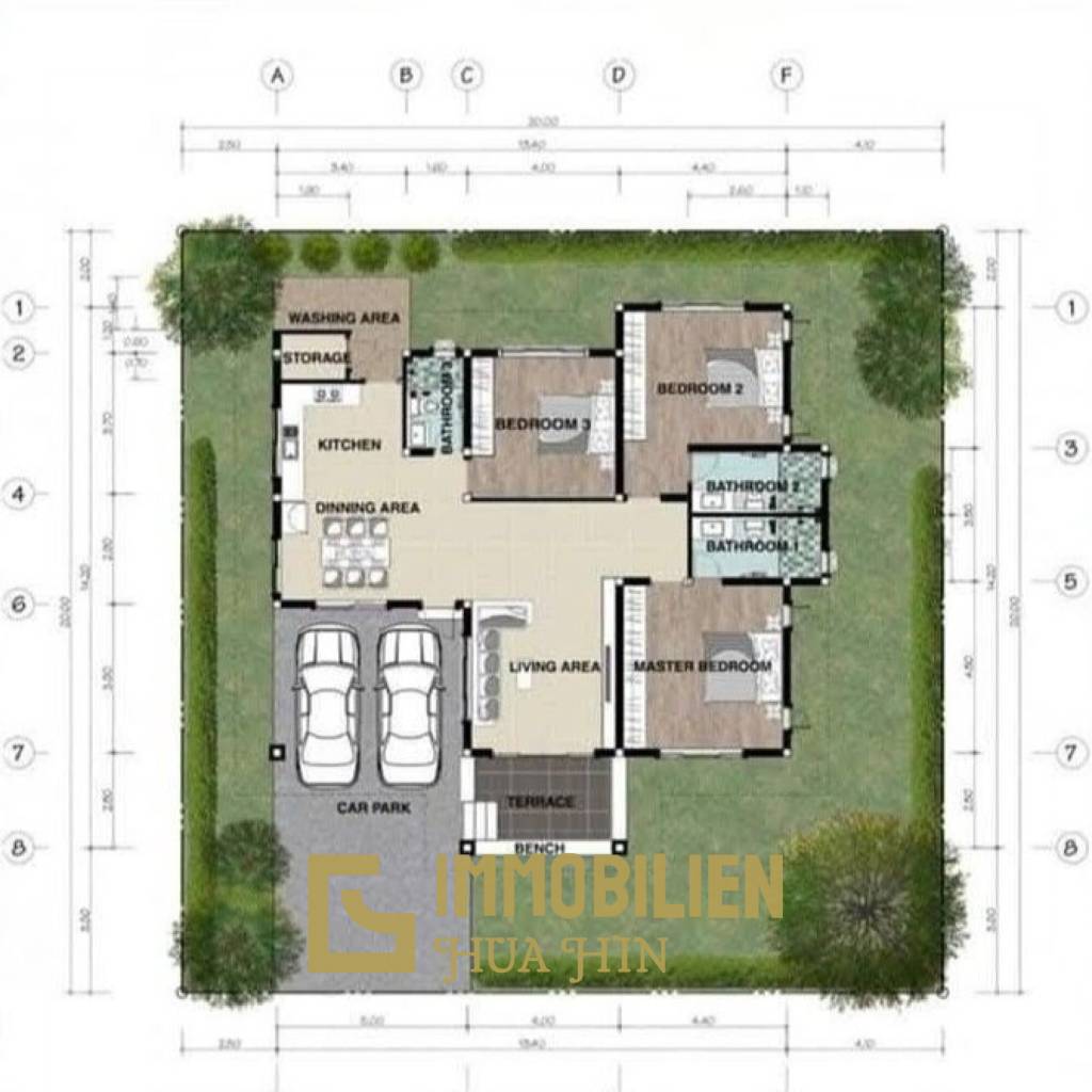 616 qm Grundstück / 3 Schlafzimmer + 3 Bäder / ruhig gelegen