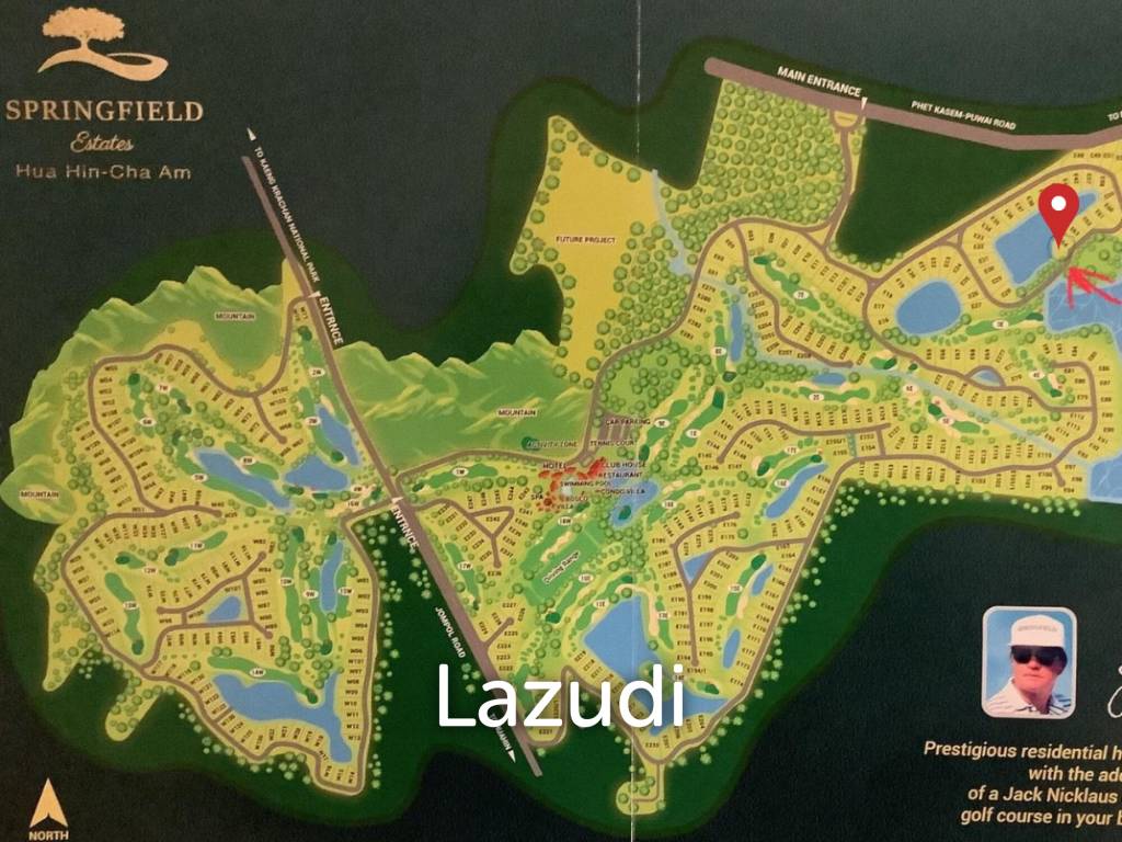 2-0-8 Rai Waterfront Land in Springfield Village Cha-Am