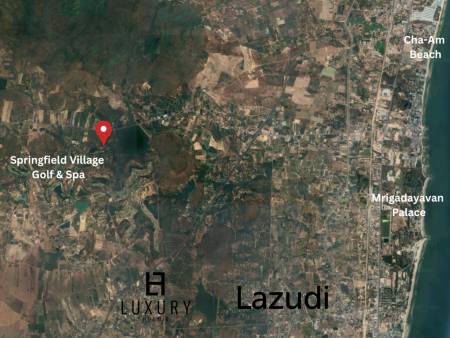 2-0-8 Rai Waterfront Land in Springfield Village Cha-Am