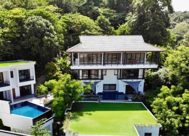 Over 1 Rai Hillside Estate with 3 Villas and 1 Apartment near Nai Harn Beach