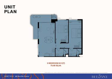 2 Bed 2 Bath 50.64 SQ.M The Balcony