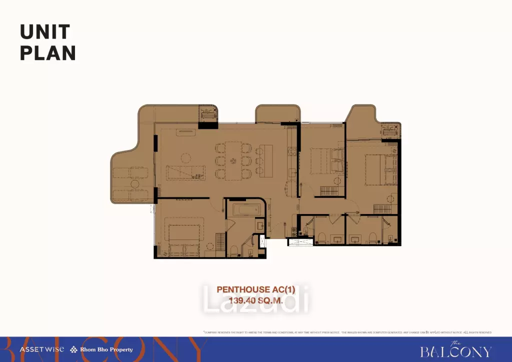 3 Bed 3 Bath 139.40 SQ.M The Balcony
