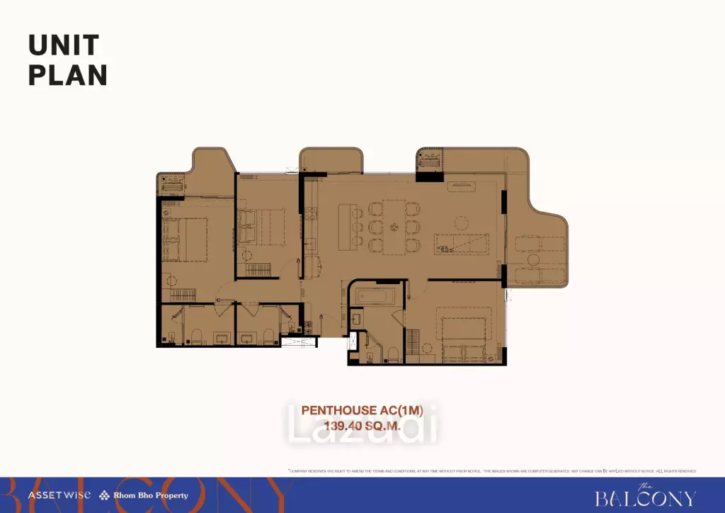 3 Bed 3 Bath 139.40 SQ.M The Balcony